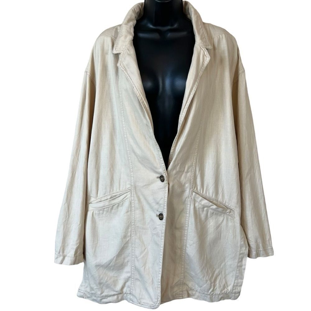 ANTHROPOLOGIE Pilcro Linen Blend Summer Blazer